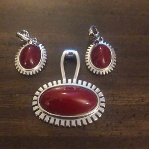 Pendant and earring set